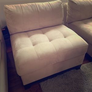 Microfiber sofa chair from Reymor and Flanigan